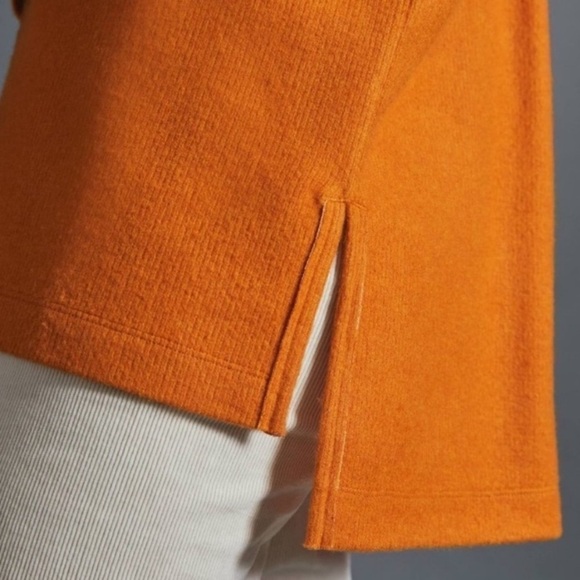 ANTHROPOLOGIE Orange Oversized Fleece Theresa Tunic - Picture 4 of 9
